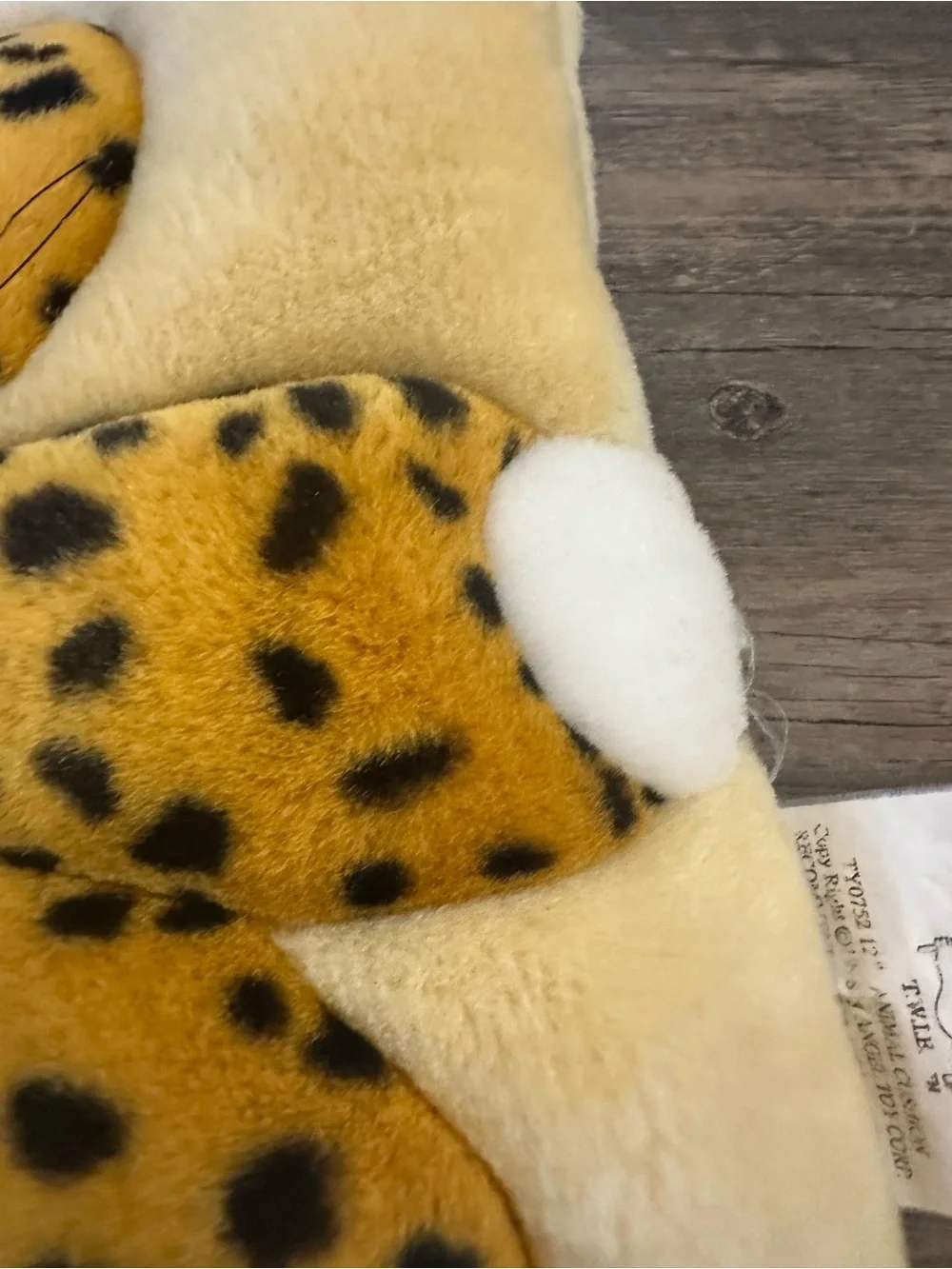 Vintage 1998 Cheetah Plush Pillow - Soft Decorative Throw Pillow